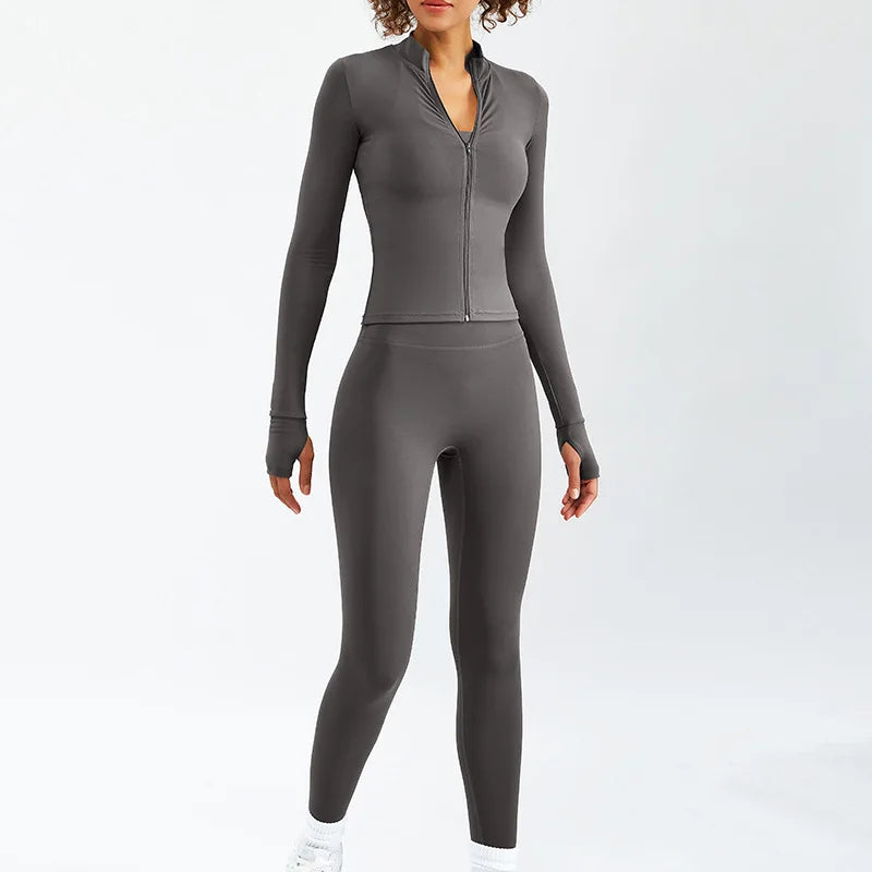 2/3PCS Soft Breathable High Waist Sportwear Set