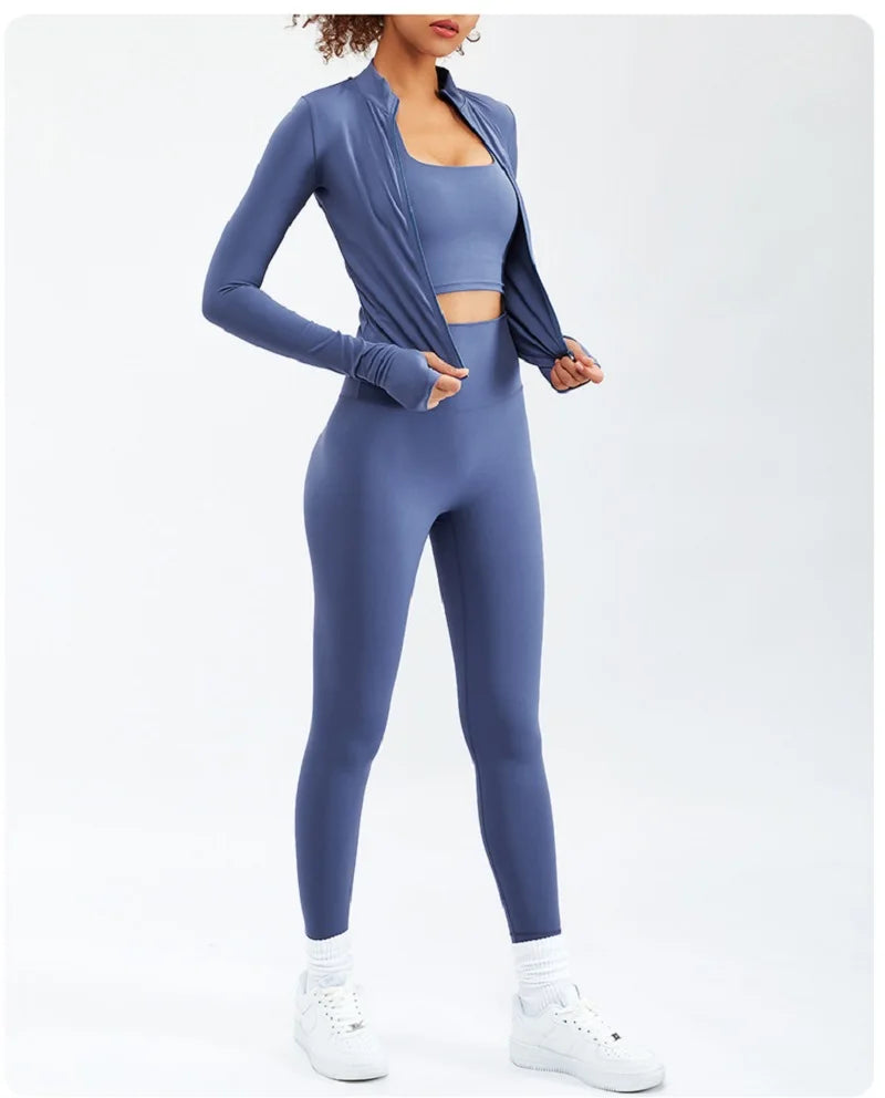 2/3PCS Soft Breathable High Waist Sportwear Set