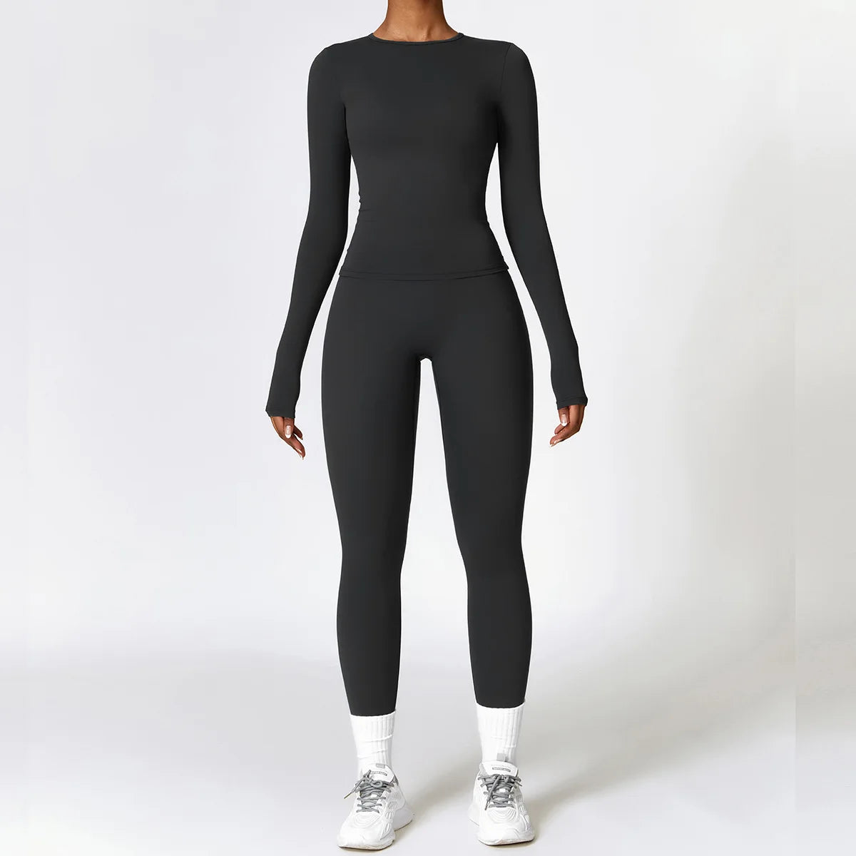 Balance 2 Pieces Seamless Fitness long-sleeve and leggings Set