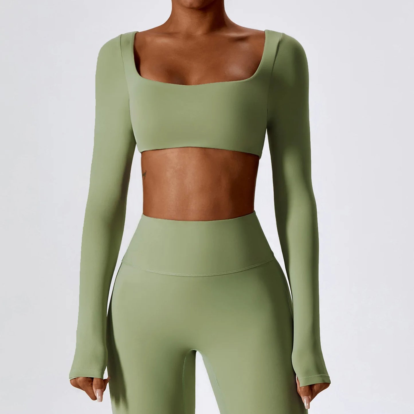 Cutesy Long Sleeve Crop Top