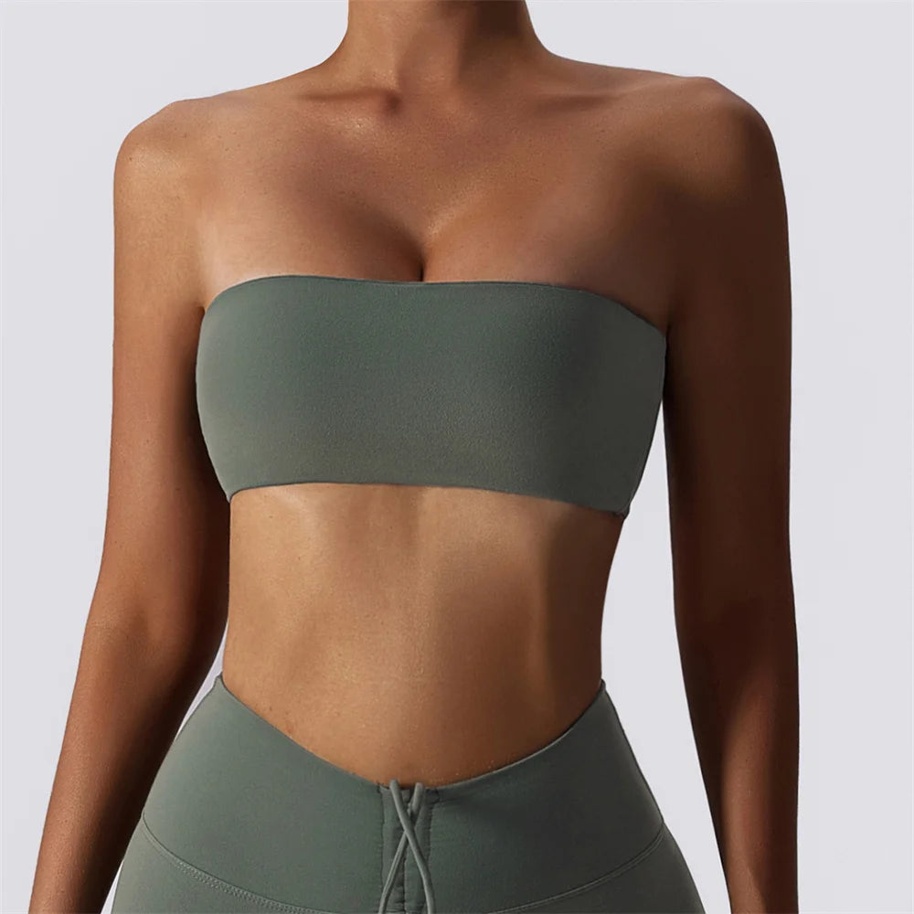 2PCS Strapless and Leggings Workout Set