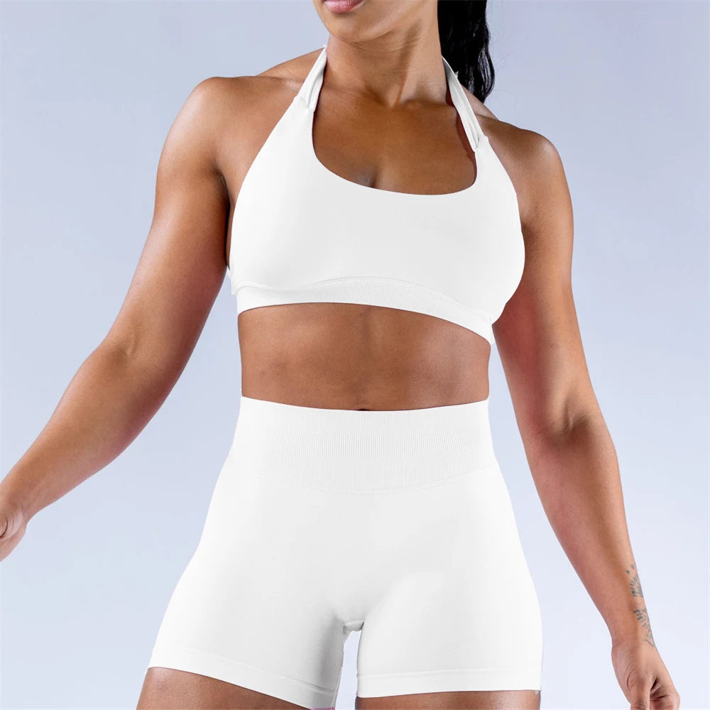 Impact 2PCS Seamless Shorts and Halter Bra