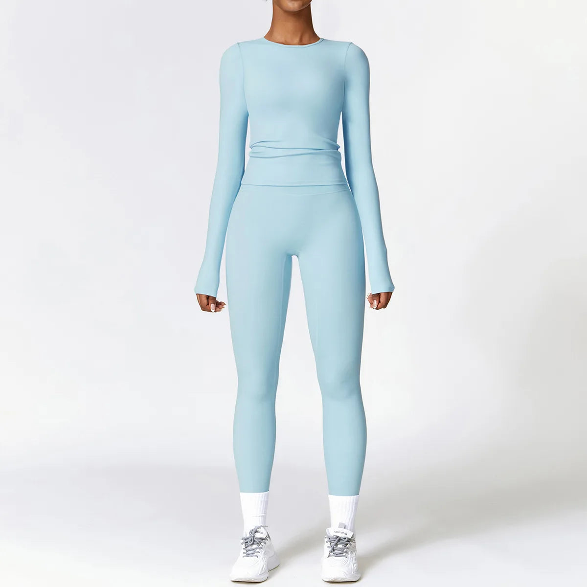 Balance 2 Pieces Seamless Fitness long-sleeve and leggings Set
