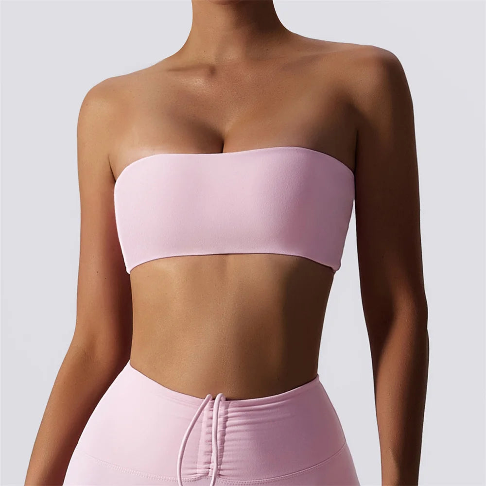 2PCS Strapless and Leggings Workout Set