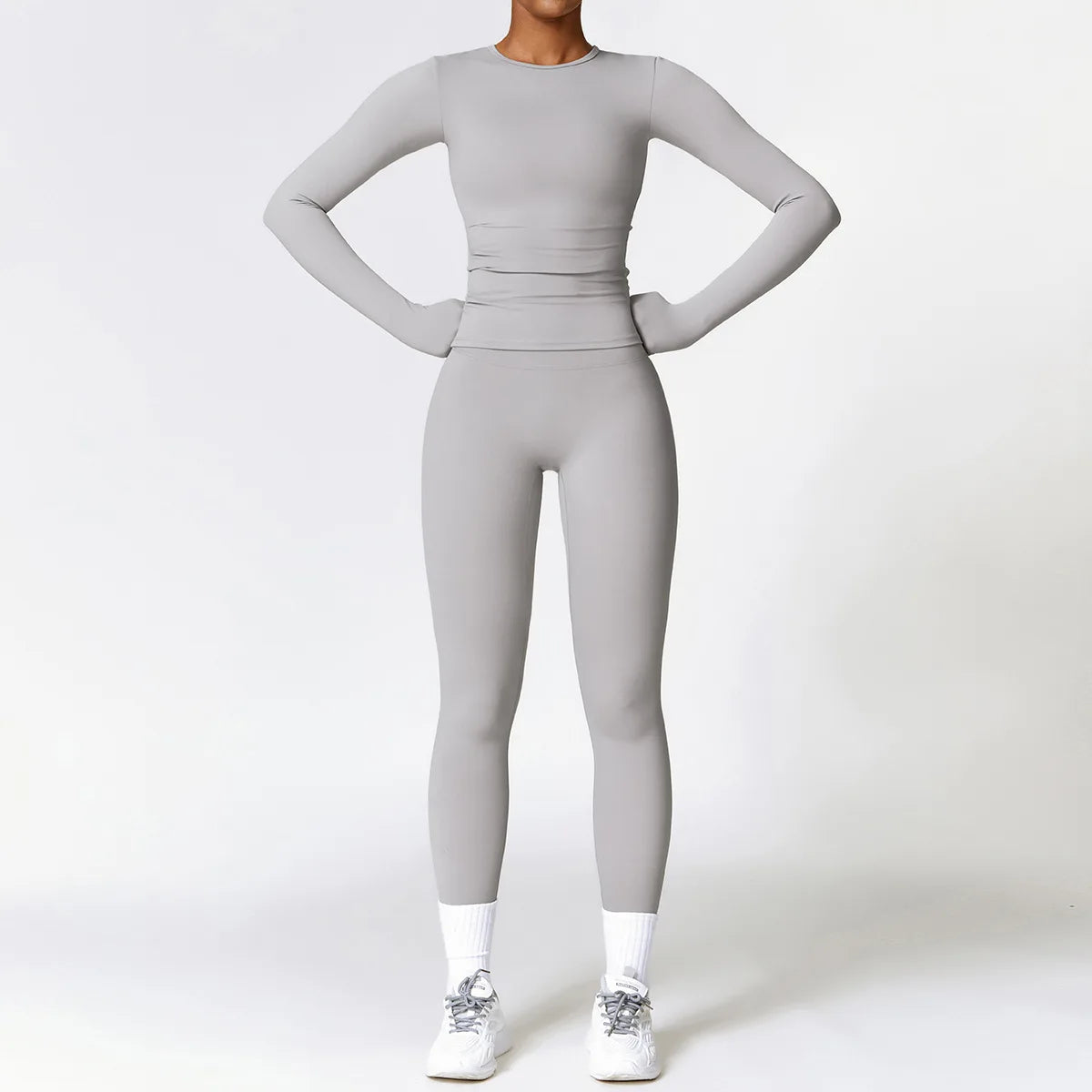 Balance 2 Pieces Seamless Fitness long-sleeve and leggings Set