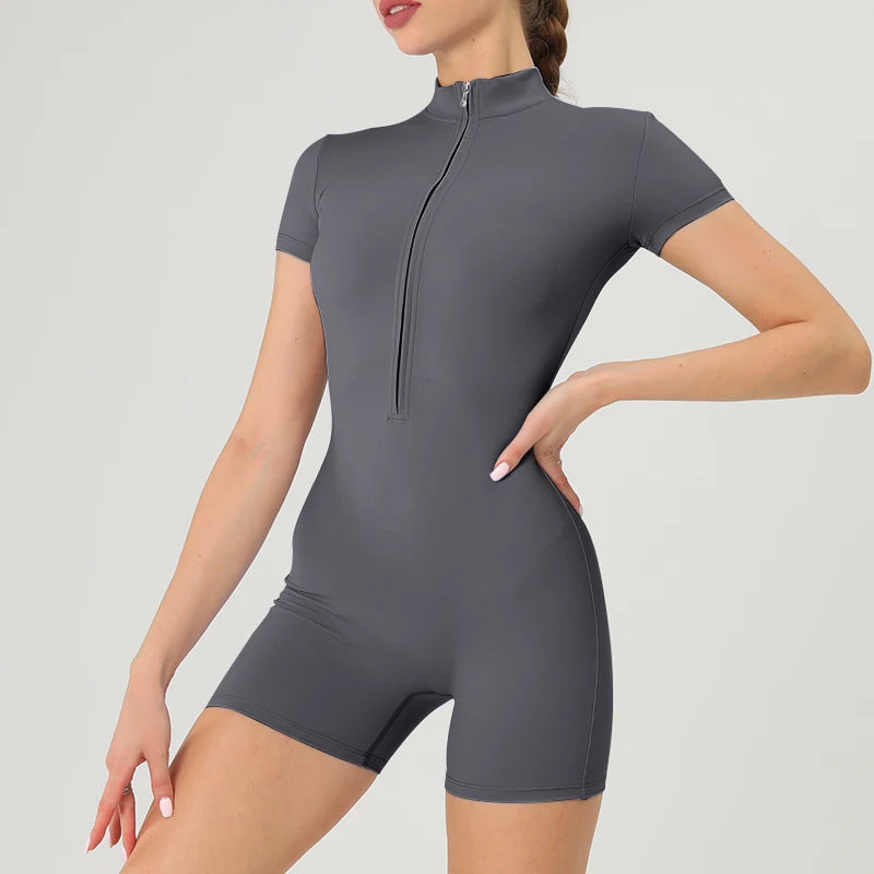 Zipper Sports Jumpsuits