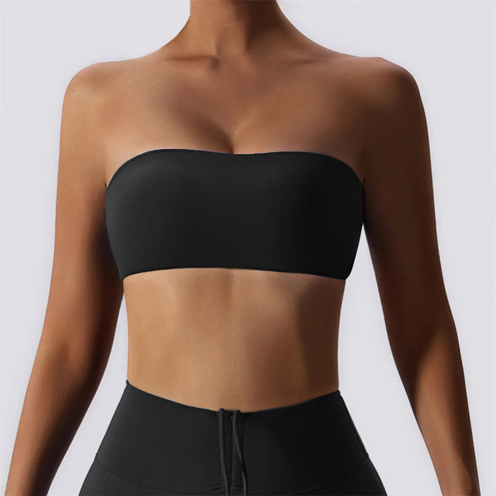 2PCS Strapless and Leggings Workout Set